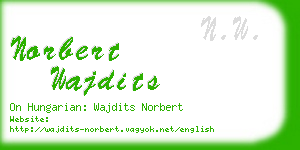 norbert wajdits business card